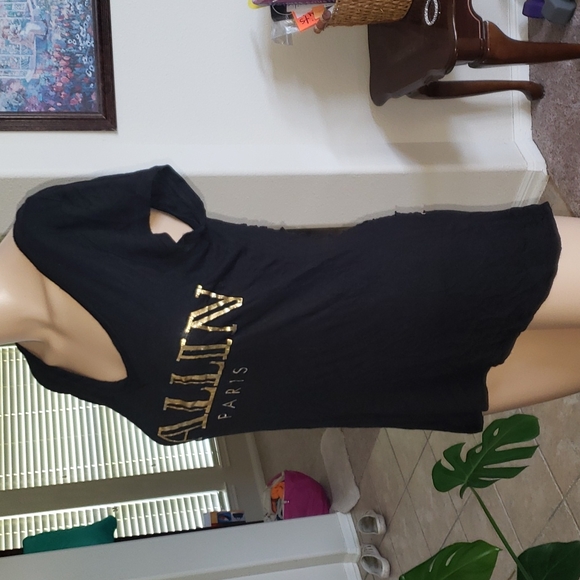 "Ballin Paris" xs cap sleeve back shredded cut outs - Picture 3 of 5